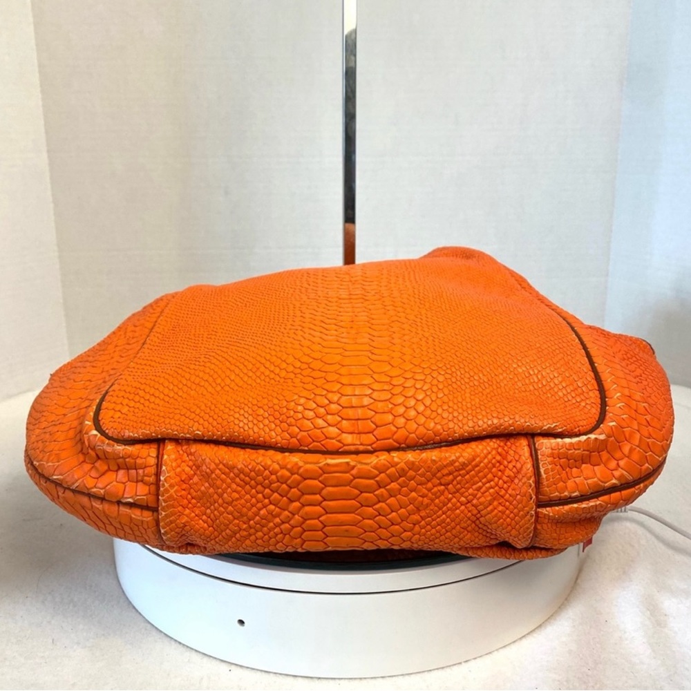 Givenchy orange snake embossed leather hobo bag - Picture 3 of 10